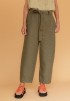 Pantalón de lino verde oliva